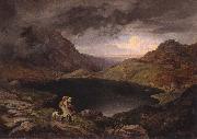 Adrian Ludwig Richter Pond in he Riesengebirge painting